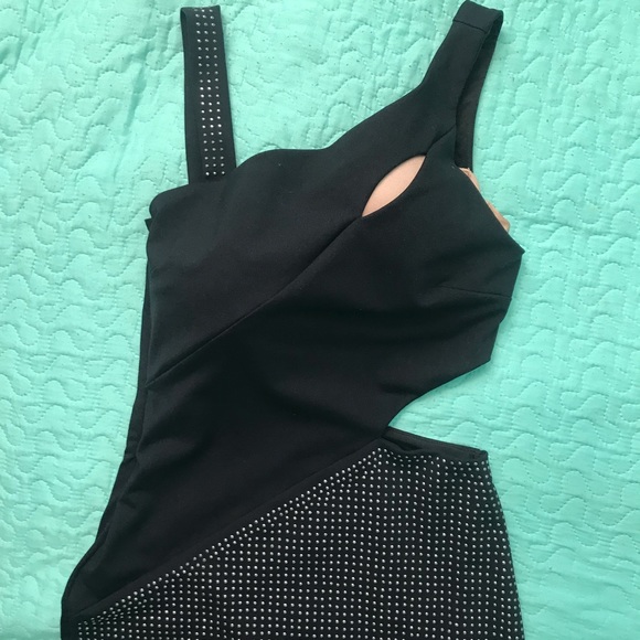 BEBE cut out studded bodycon dress - Picture 3 of 6